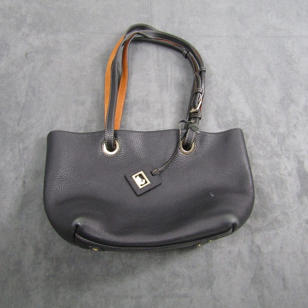 Dooney & Bourke Tote Bag Women Medium Navy Blue Pebbled Leather Shoulder Bag